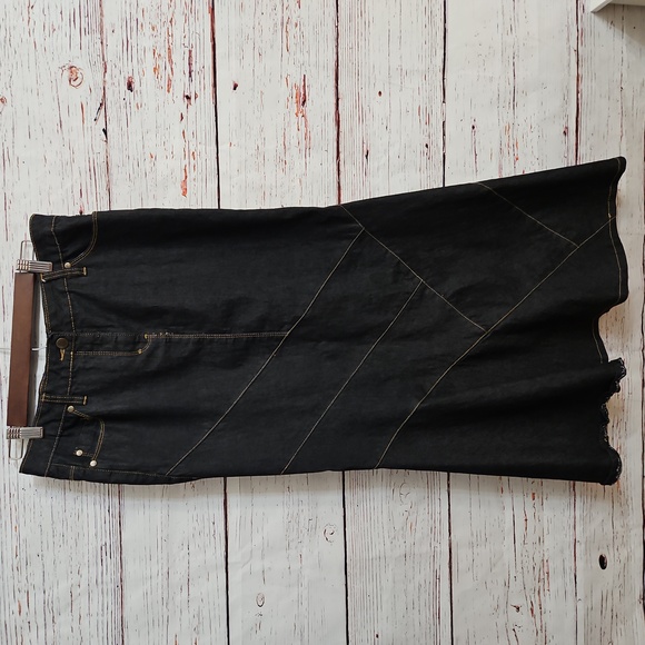 Bisou Bisou Mermaid Denim Maxi Skirt Size 10P - Picture 3 of 11